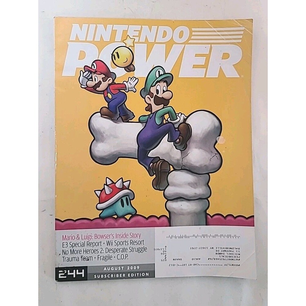 Nintendo Power Volume 244 Mario & Luigi Bowser's Inside Story No Poster